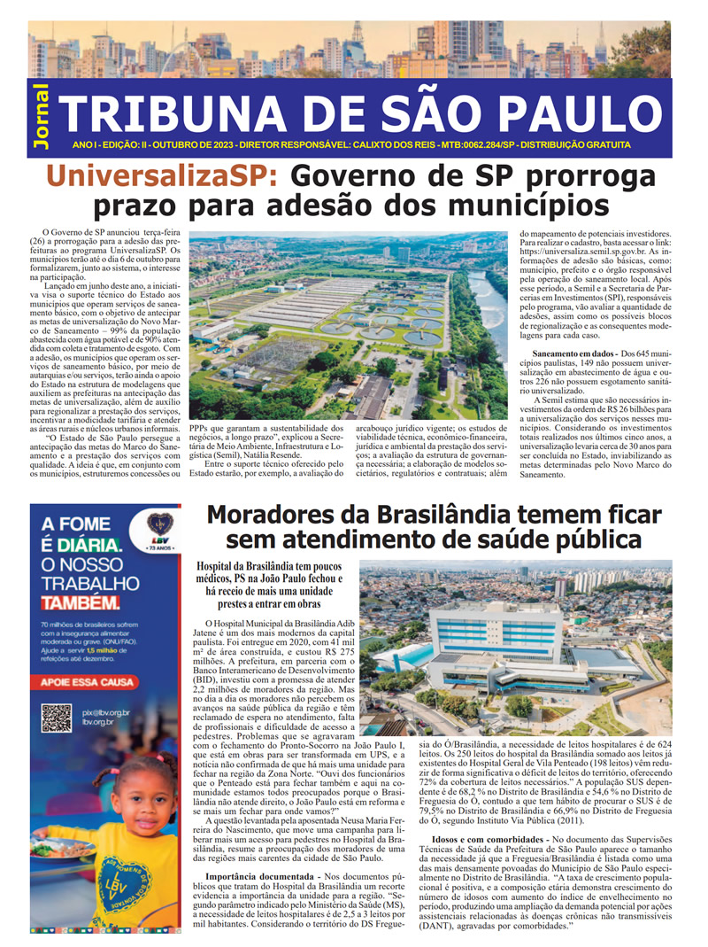 Capa Ediçao Revista Ação Brasil Outubro / 2023